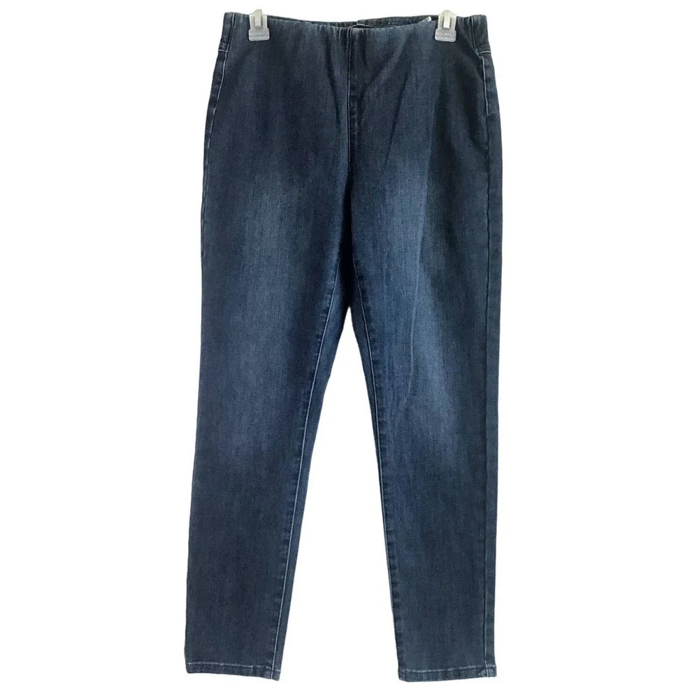 Soft Surrounding Womens Small Denim Elastic Pull-On Jeans